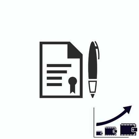 Document determining identity icon.のイラスト素材