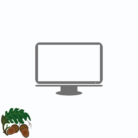 Flat icon of tv iconのイラスト素材