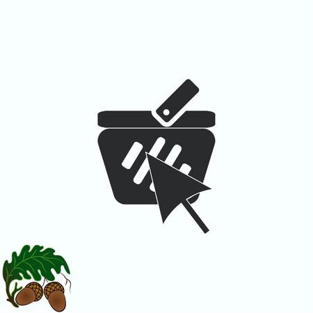 Shopping trolley, cart iconのイラスト素材