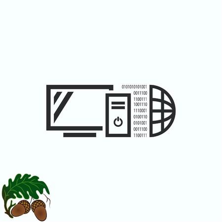 Computer, laptop iconのイラスト素材