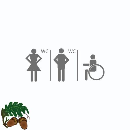 Symbols inlet to the toilet  iconのイラスト素材