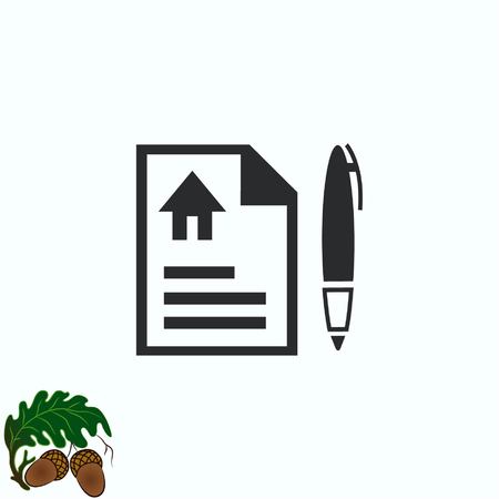 Document determining identity icon.のイラスト素材