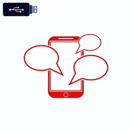 Speech bubbles icon vector iconのイラスト素材