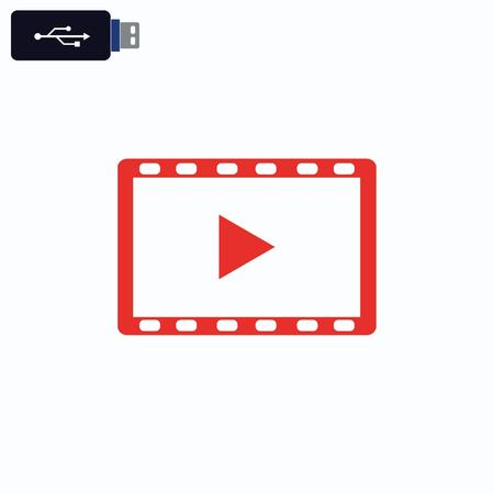 Video icon, vector illustrationのイラスト素材