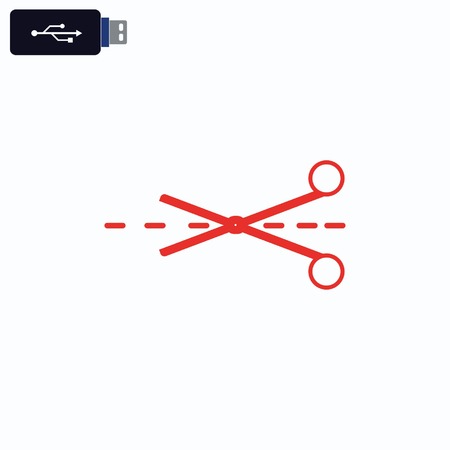 Scissors, cut iconのイラスト素材