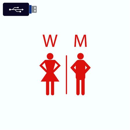 Symbols inlet to the toilet  iconのイラスト素材