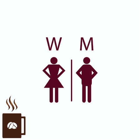 Symbols inlet to the toilet  iconのイラスト素材