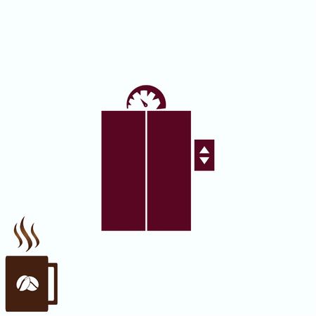 Elevator icon, Lift or elevator symbol, vector illustration.のイラスト素材