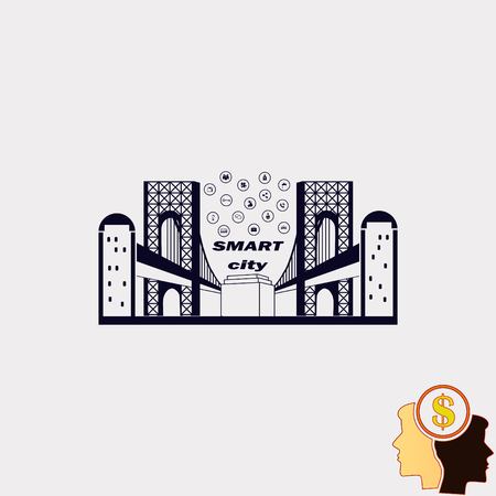 Smart sity icon. Collection modern trend concept.  vector illustration symbolのイラスト素材