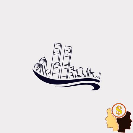 Flood, Typhoon icon. Disaster.のイラスト素材