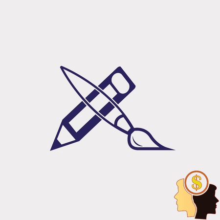 brush iconのイラスト素材