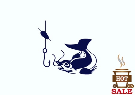 Fishing icon. Vector illustration.のイラスト素材