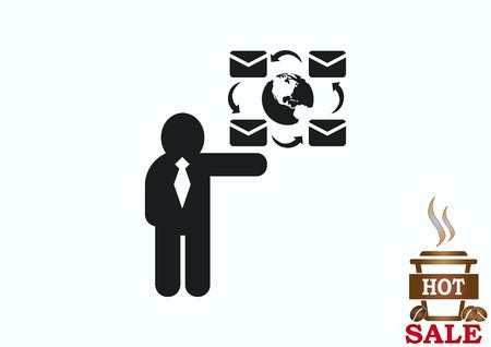 Business strategy icon, business concept icon, vector illustration.のイラスト素材