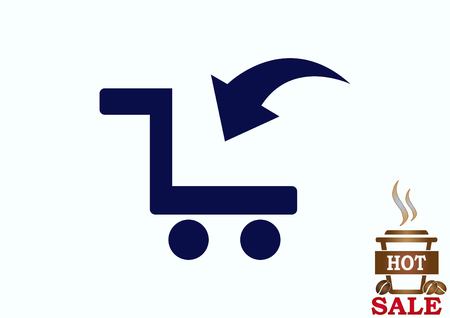 Shopping trolley, cart icon, On line sale iconのイラスト素材