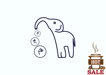 Indian Rupee banking iconのイラスト素材