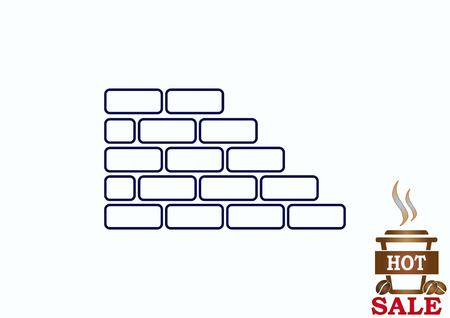 Bricks (brickwork, masonry), iconのイラスト素材