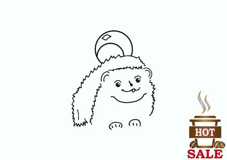 Hedgehog icon. Vector illustration.のイラスト素材