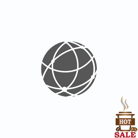 Holding globe, social network iconのイラスト素材