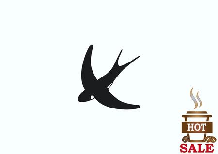Bird icon. swallow swift vector illustration.のイラスト素材