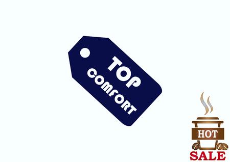 SALE tag icon, vector illustration. Flat design styleのイラスト素材