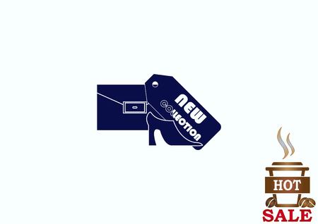 SALE tag icon, vector illustration. Flat design styleのイラスト素材