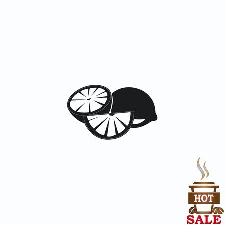 Lemon icon. Fruit icon.のイラスト素材