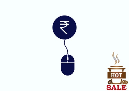 Indian Rupee banking iconのイラスト素材