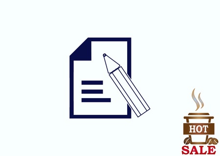 Document determining identity icon.のイラスト素材