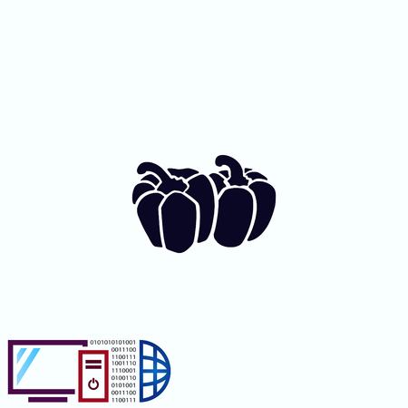 Bell pepper icon. Vegetables icon.のイラスト素材