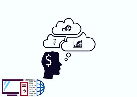 Business strategy icon, business concept icon, vector illustration.のイラスト素材