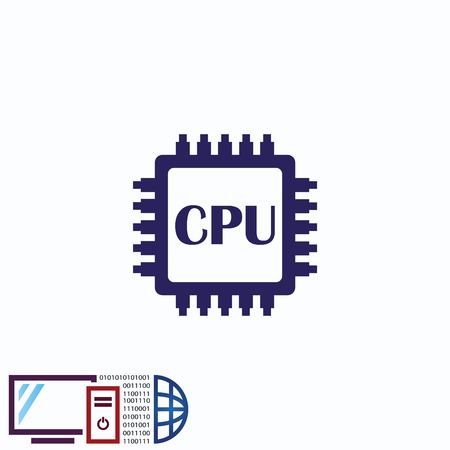 Circuit board, technology icon, vector illustration. Flat design styleのイラスト素材