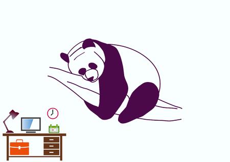 Vector illustration of a panda.のイラスト素材