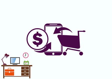 On line sale iconのイラスト素材