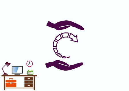 Arrow indicates the direction iconのイラスト素材