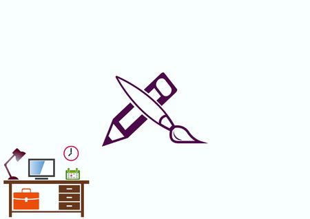 brush iconのイラスト素材