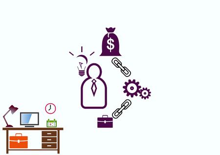 Business strategy icon, business concept icon, vector illustration.のイラスト素材