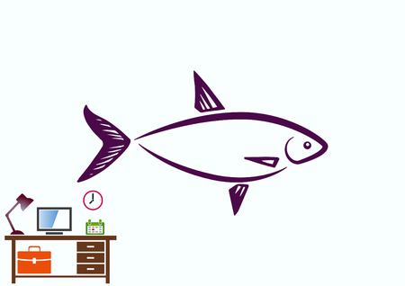 Fish icon. Vector illustration.のイラスト素材