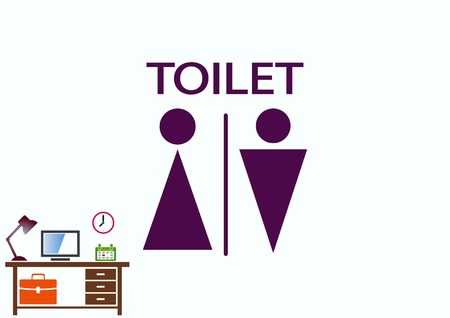 Symbols inlet to the toilet  iconのイラスト素材