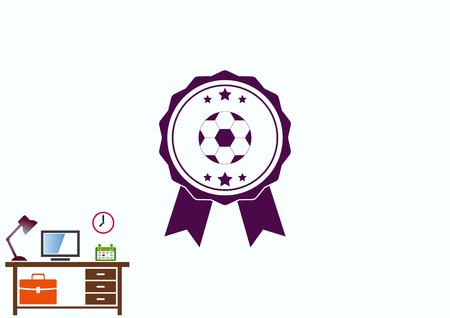 Football isolated on a white iconのイラスト素材