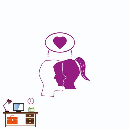 Human heart, Love  iconのイラスト素材