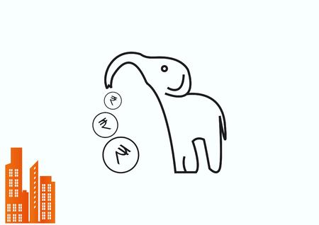 Indian Rupee banking iconのイラスト素材