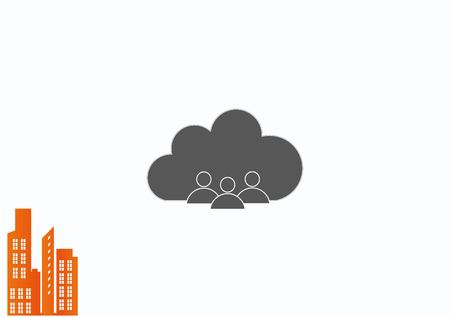 Cloud storage, icon  vector illustrationのイラスト素材