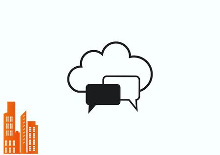 Speech bubbles icon vector iconのイラスト素材