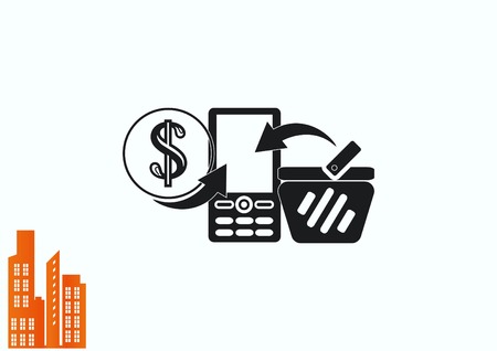 On line sale iconのイラスト素材