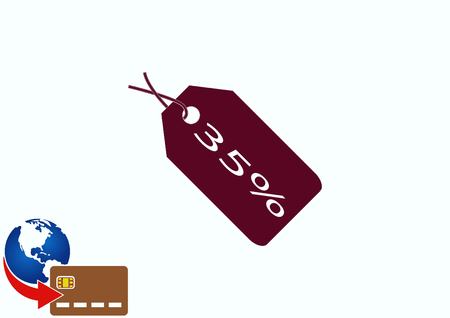 SALE tag icon, vector illustration. Flat design styleのイラスト素材