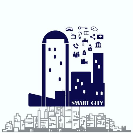 Smart sity icon. Collection modern trend concept.  vector illustration symbolのイラスト素材