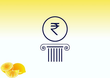 Indian Rupee banking iconのイラスト素材