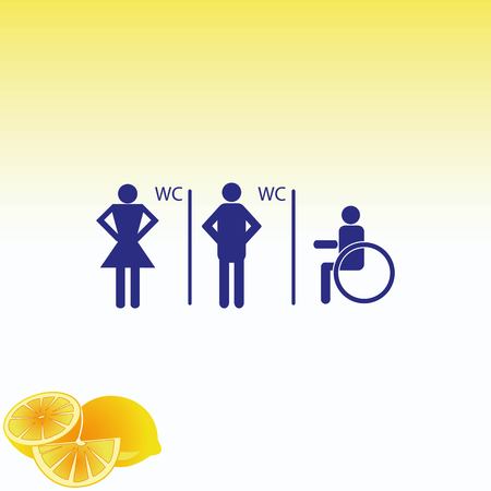 Symbols inlet to the toilet  iconのイラスト素材