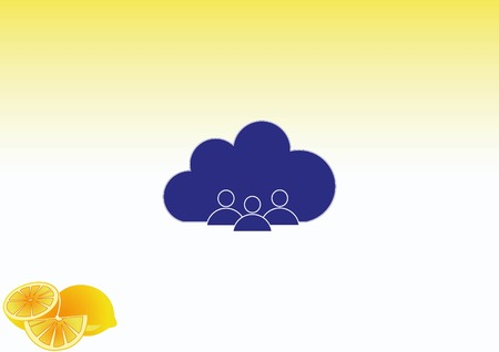 Cloud storage, icon  vector illustrationのイラスト素材
