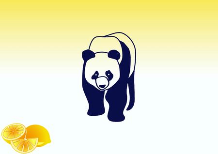 Vector illustration of a panda.のイラスト素材